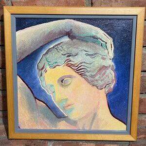 "Avatar"-  Female- 12"x12" Signed Original Painting by  MARK MUTCHNIK  1987